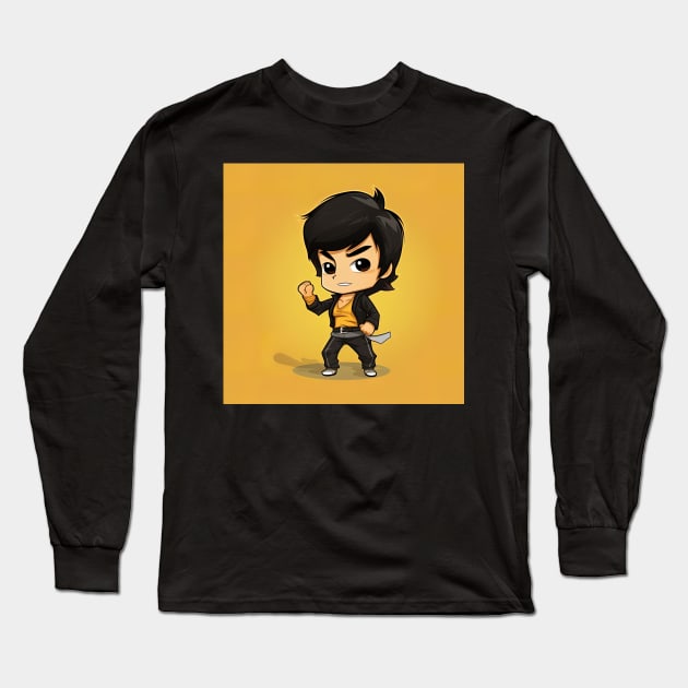 Bruce Lee Long Sleeve T-Shirt by ComicsFactory